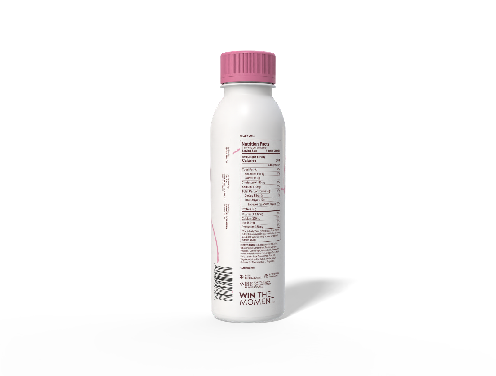 Strawberries and Cream high protein drinkable yogurt